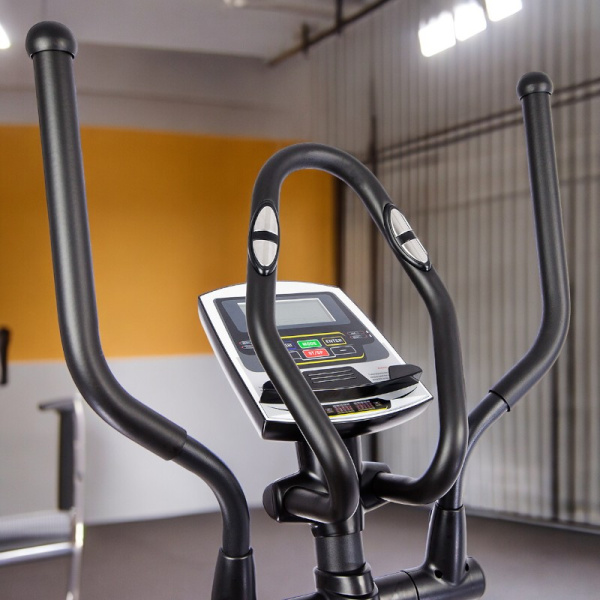 Эллиптический электрический тренажер Черный-серебристый / Укрепляет здоровье и физическую форму